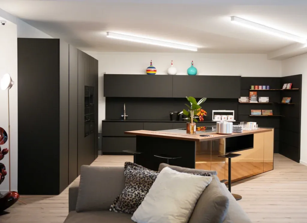 L’area living del concept store DesignPuntoZero a Busto Arsizio